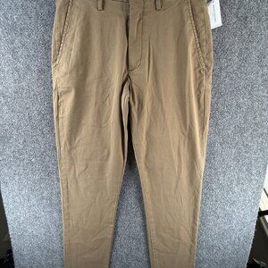 NWT BANANA REPUBLIC Lived In Chino Pants Brown 28x32 Men Cotton Stretch Slim